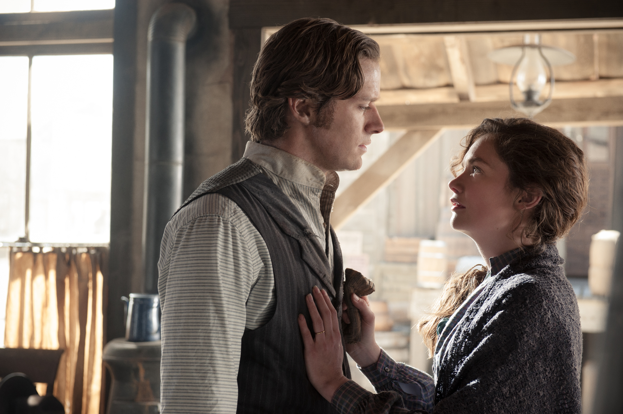 Ruth Wilson and Armie Hammer in The Lone Ranger (2013)