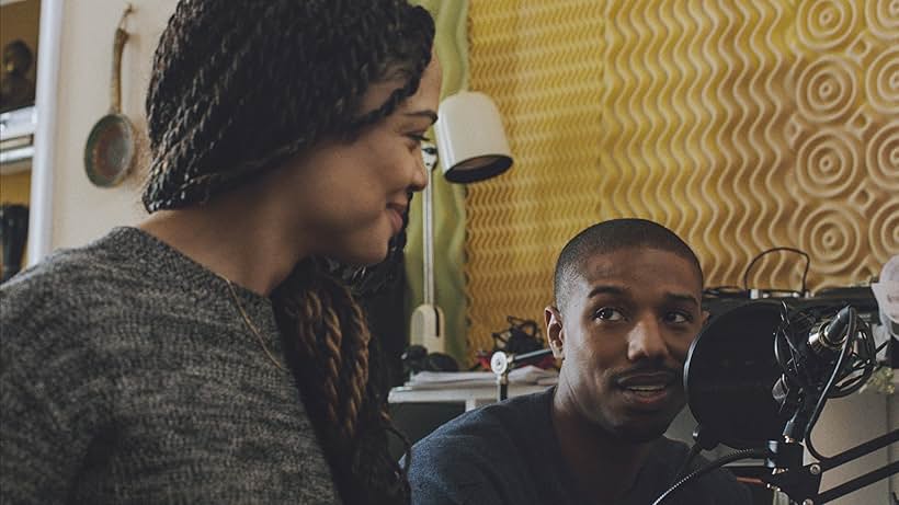 Michael B. Jordan and Tessa Thompson in Creed (2015)