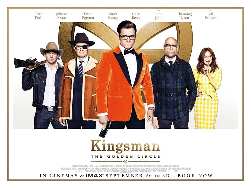 Colin Firth, Julianne Moore, Mark Strong, Channing Tatum, and Taron Egerton in Kingsman: The Golden Circle (2017)