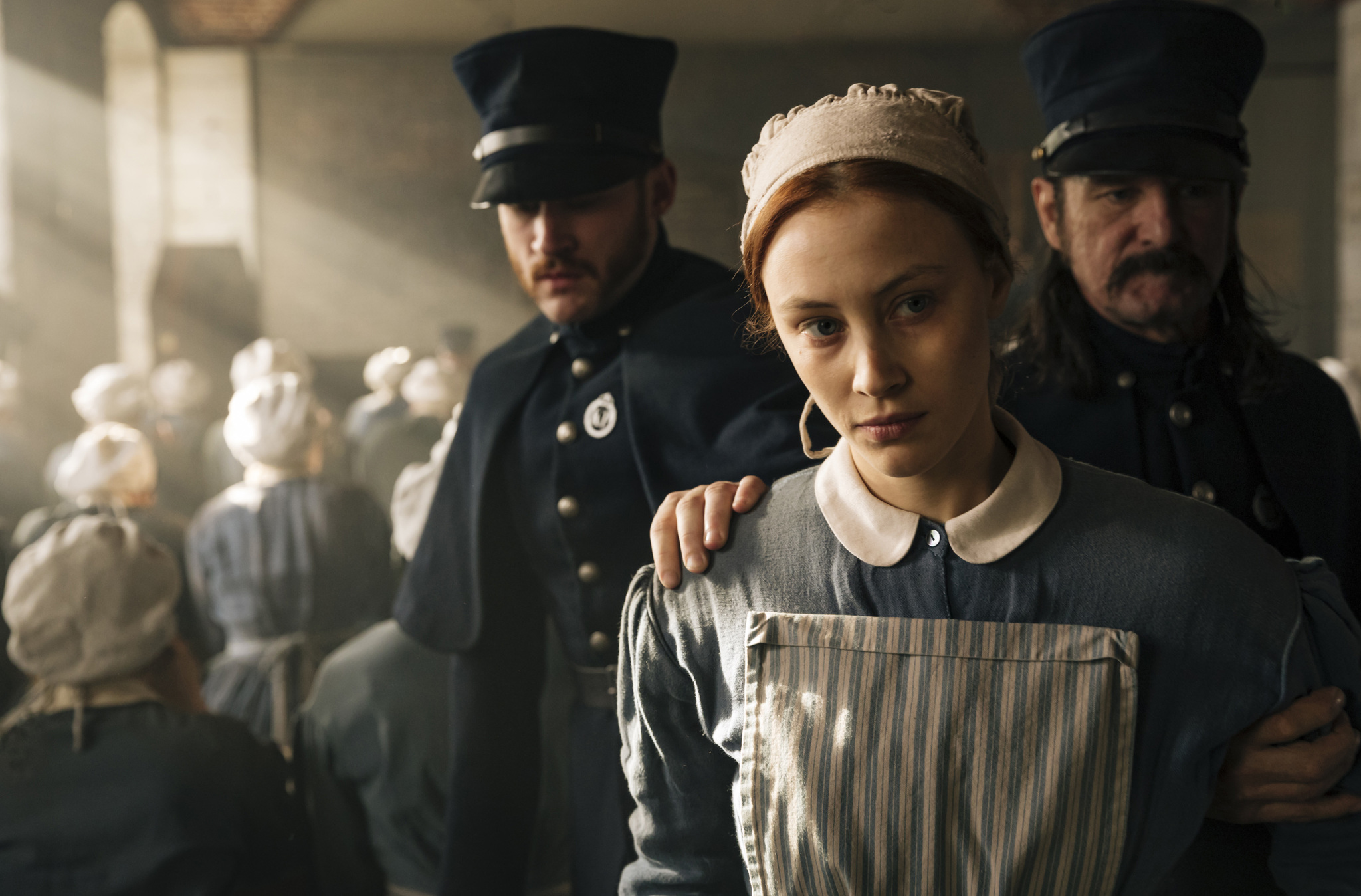 Sarah Gadon, Jonathan Koensgen, and John Tench in Alias Grace (2017)