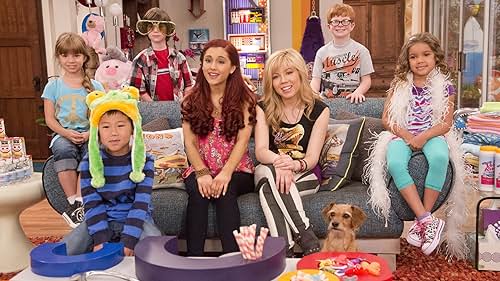 Jennette McCurdy, Ariana Grande, Evan Kishiyama, and McKenna Roberts in Sam & Cat (2013)