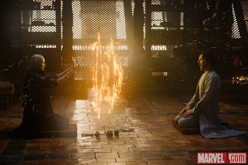 Tilda Swinton and Benedict Cumberbatch in Doctor Strange (2016)