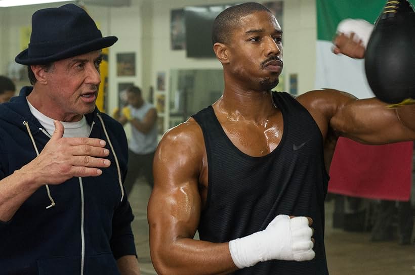 Sylvester Stallone and Michael B. Jordan in Creed (2015)