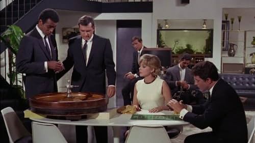 Barbara Bain, Martin Landau, Steven Hill, Peter Lupus, and Greg Morris in Mission: Impossible (1966)