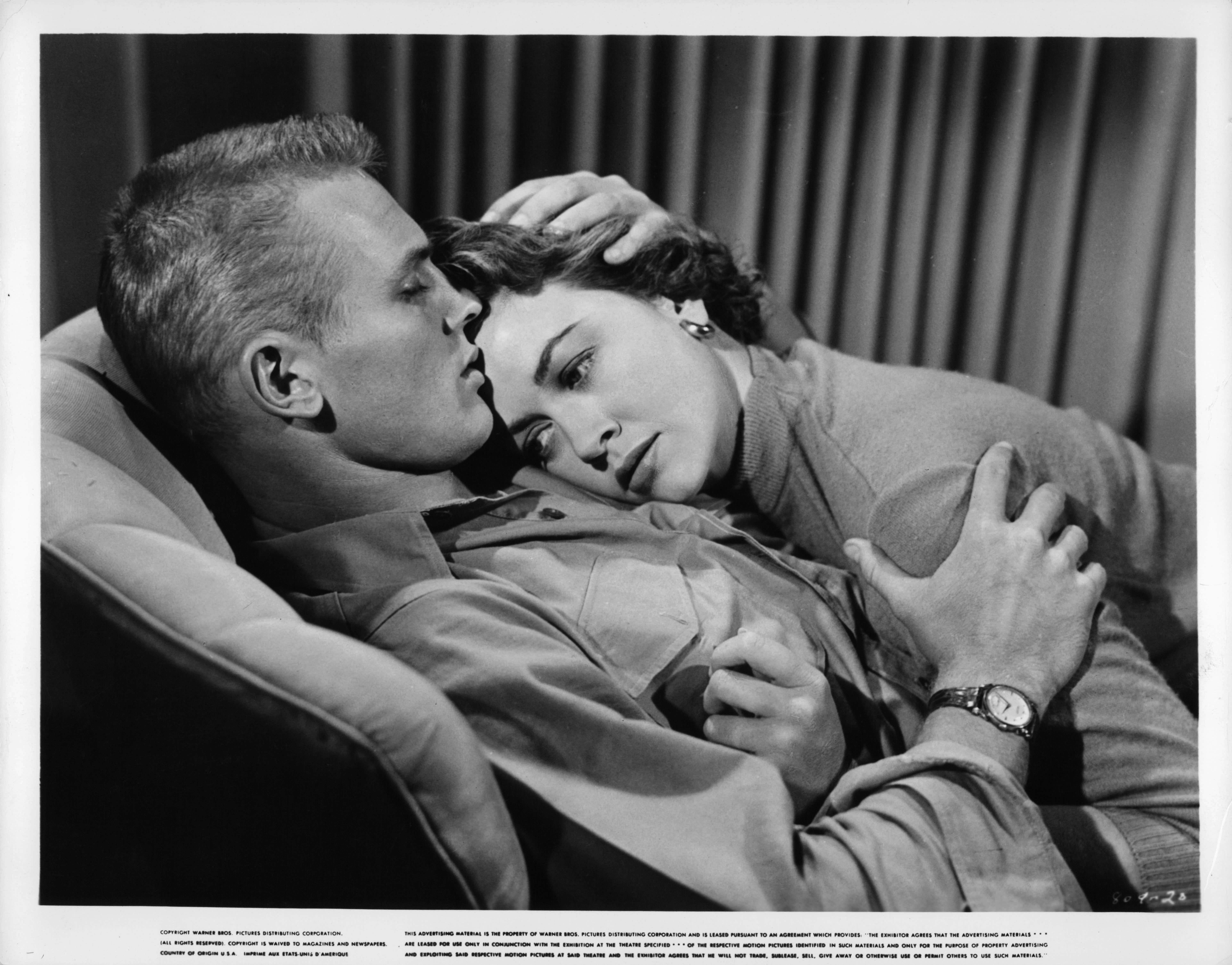 Tab Hunter and Dorothy Malone in Battle Cry (1955)