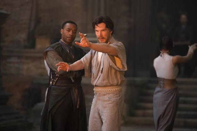 Chiwetel Ejiofor and Benedict Cumberbatch in Doctor Strange (2016)