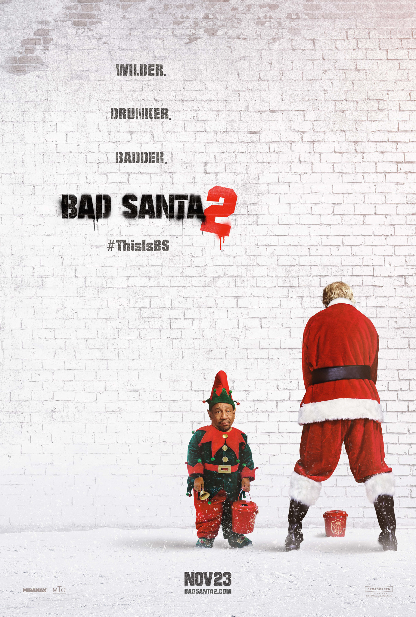 Billy Bob Thornton and Tony Cox in Bad Santa 2 (2016)