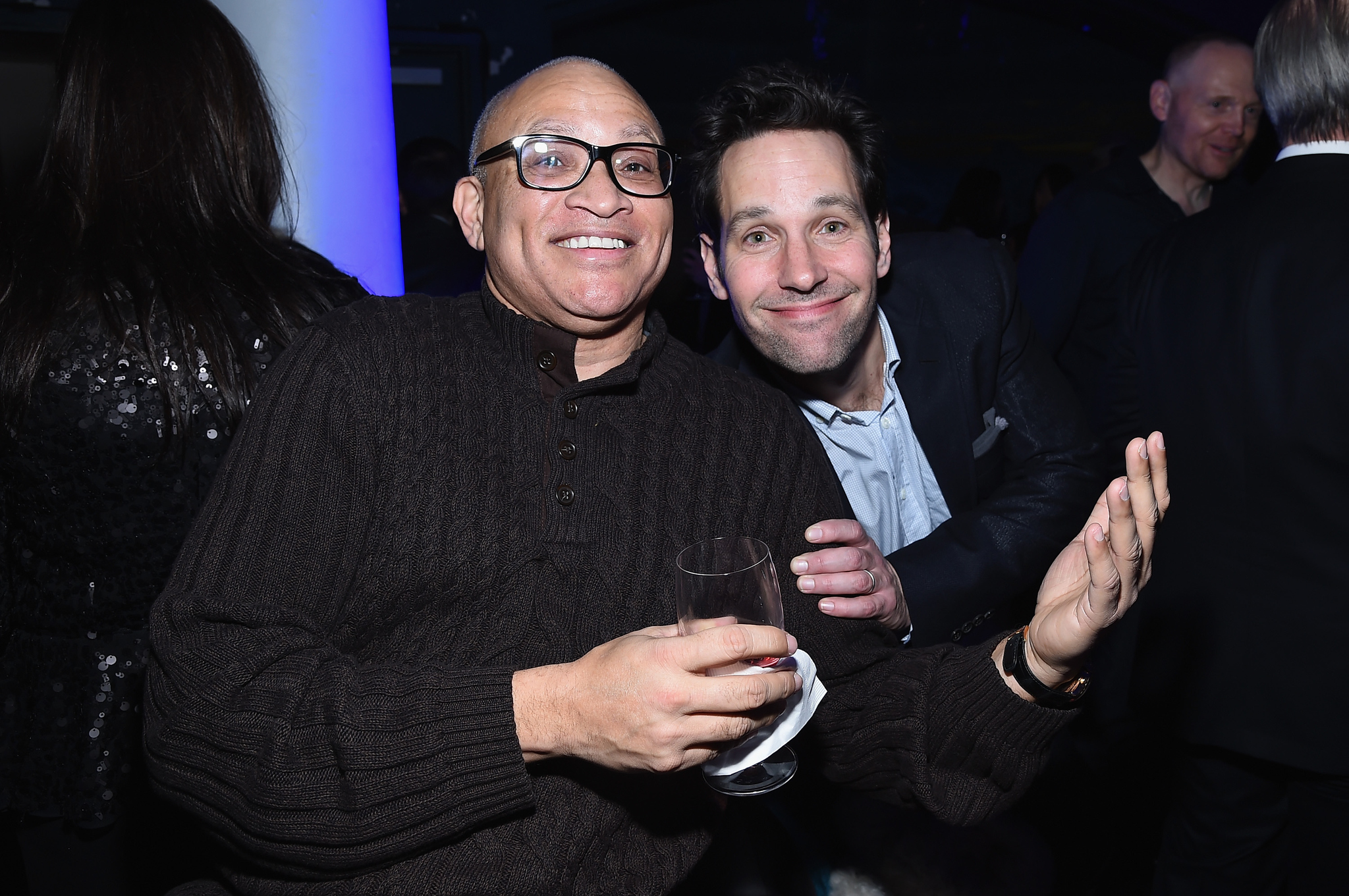 Paul Rudd and Larry Wilmore at an event for Night of Too Many Stars: America Comes Together for Autism Programs (2015)