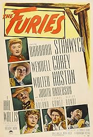 Judith Anderson, Barbara Stanwyck, Wendell Corey, Thomas Gomez, Walter Huston, and Gilbert Roland in The Furies (1950)