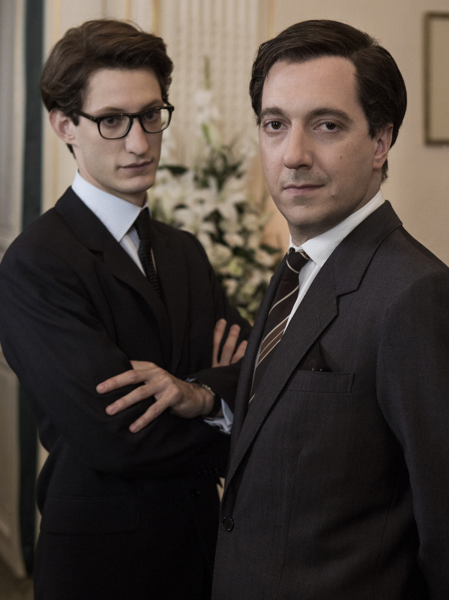 Guillaume Gallienne and Pierre Niney in Yves Saint Laurent (2014)