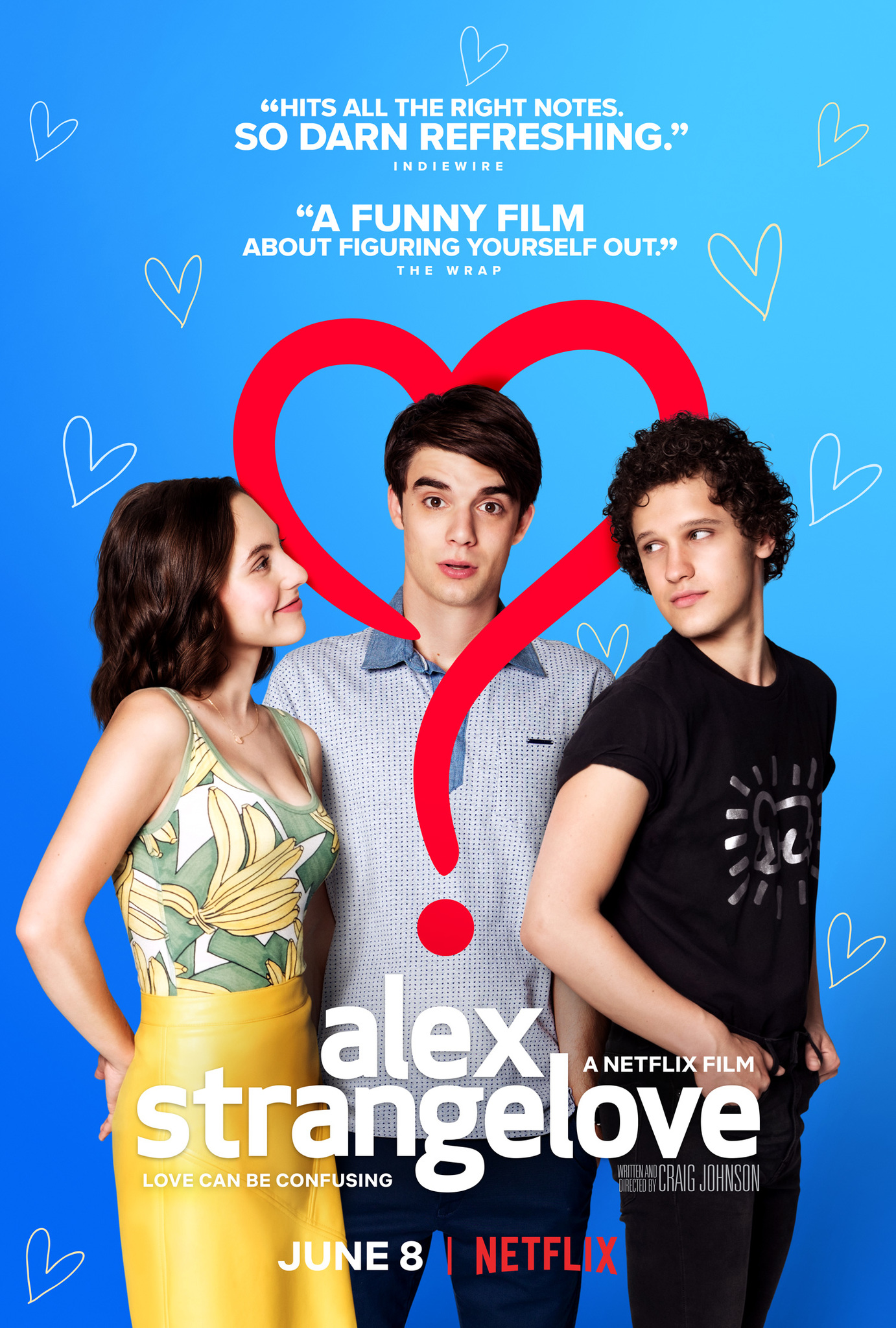 Daniel Doheny, Antonio Marziale, and Madeline Weinstein in Alex Strangelove (2018)