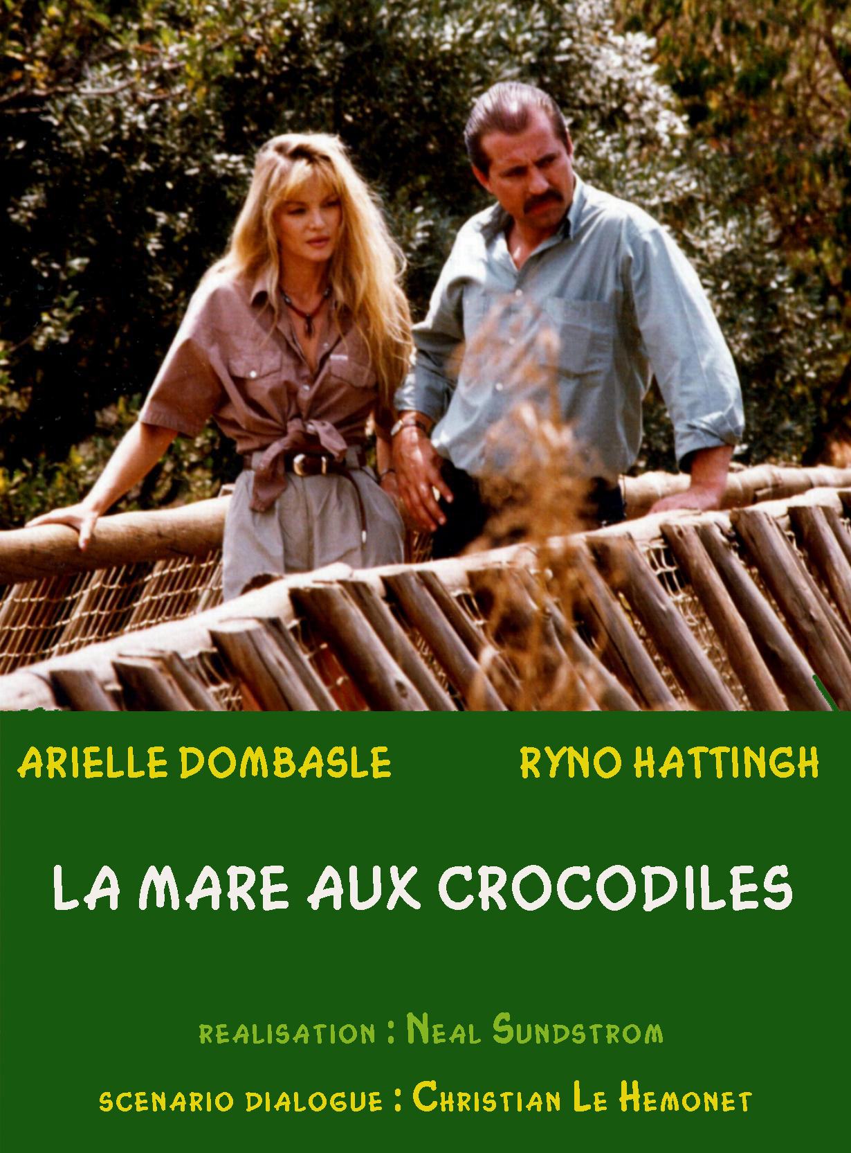 Arielle Dombasle and Ryno Hattingh in La mare aux crocodiles (1994)