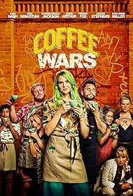 Kate Nash, Owain Arthur, Freddie Fox, Jordan Stephens, Toby Sebastian, and Saoirse-Monica Jackson in Coffee Wars (2023)