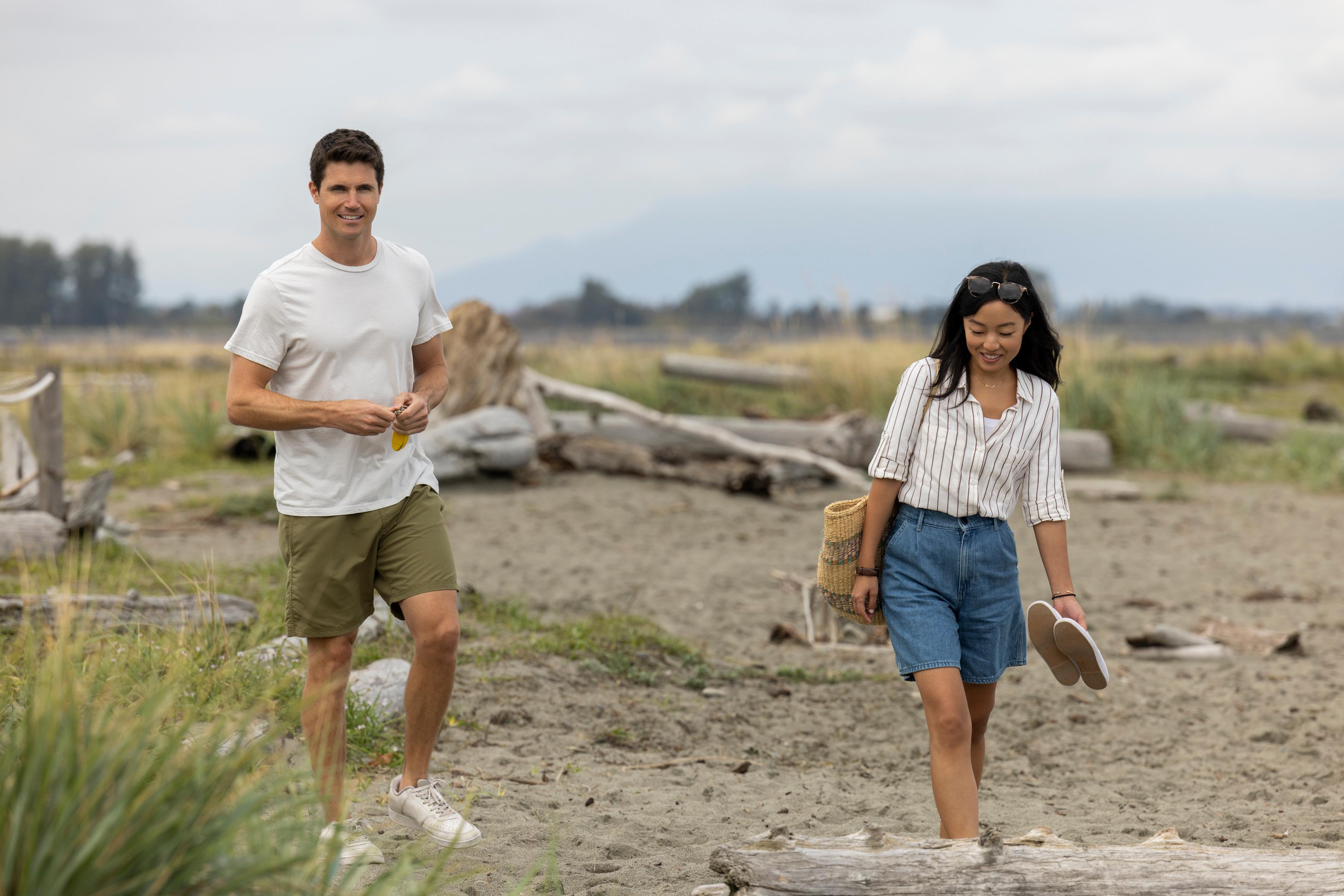 Robbie Amell and Andrea Bang in Float (2023)