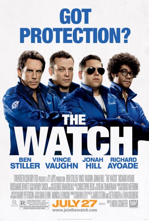 Vince Vaughn, Ben Stiller, Richard Ayoade, and Jonah Hill in The Watch (2012)