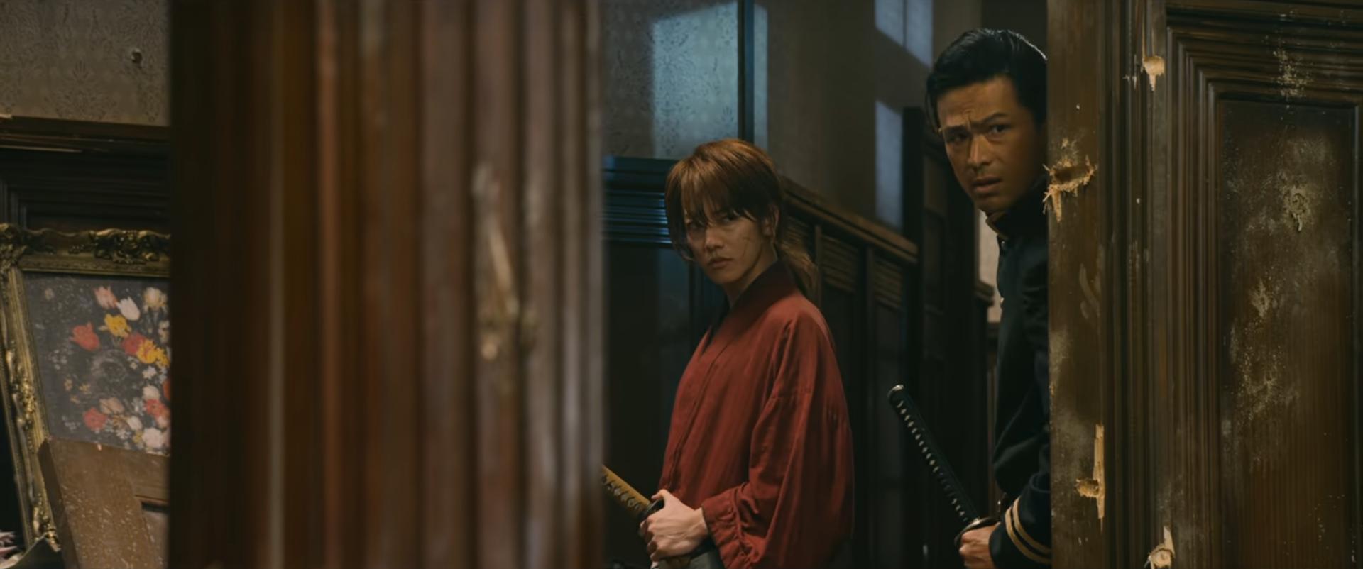 Yôsuke Eguchi and Takeru Satoh in Rurouni Kenshin Part I: Origins (2012)