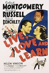 Robert Benchley, Robert Montgomery, and Rosalind Russell in Live, Love and Learn (1937)