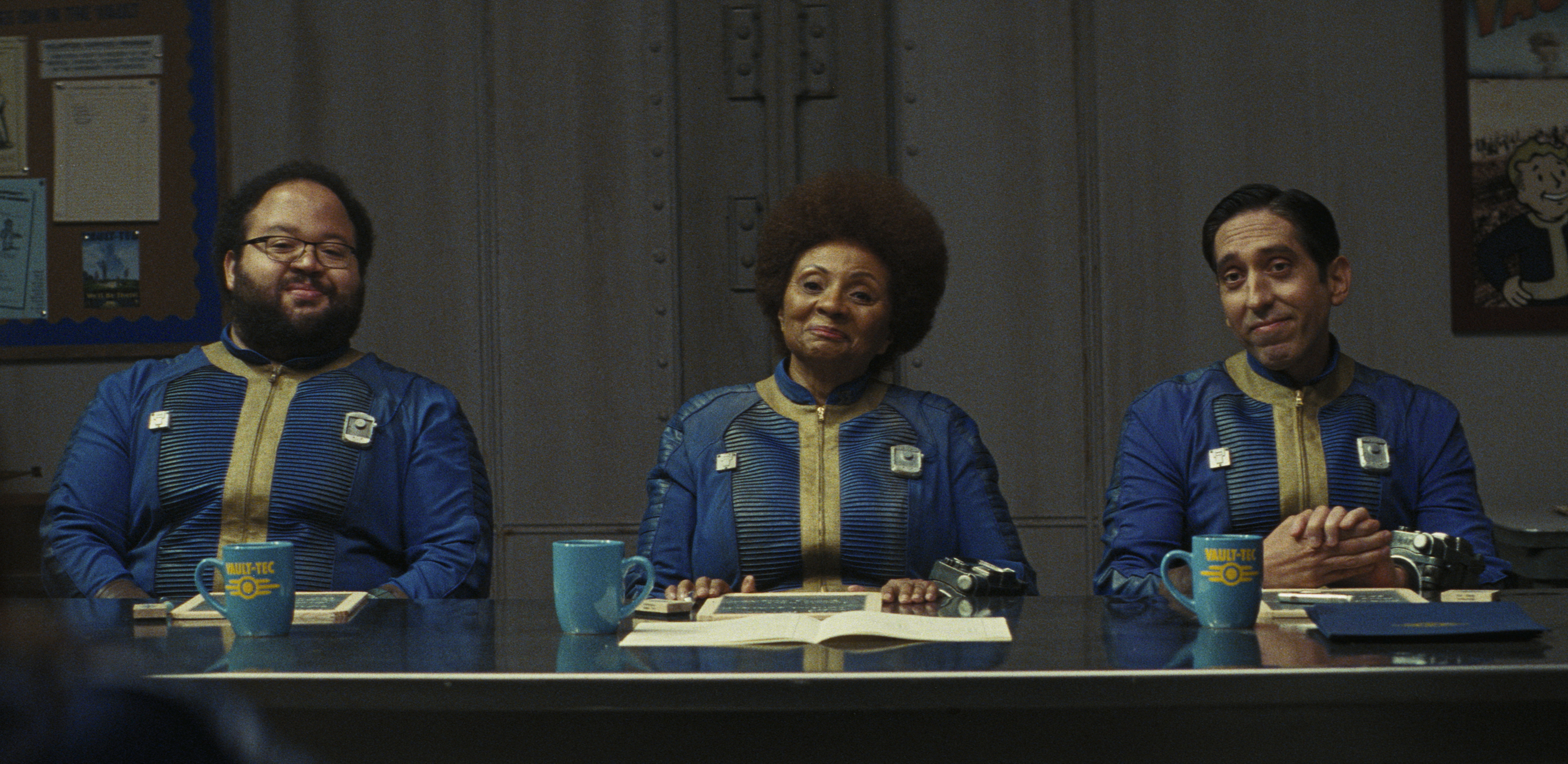 Leslie Uggams, Rodrigo Luzzi, and Zach Cherry in Fallout (2024)