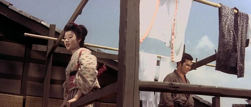 Shintarô Katsu and Miwa Takada in Zatoichi the Fugitive (1963)