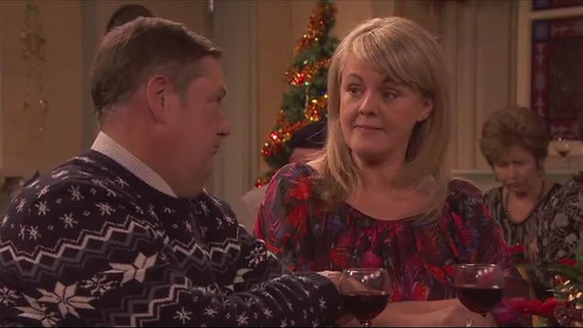 Brigit Forsyth, Johnny Vegas, and Sally Lindsay in Still Open All Hours (2013)