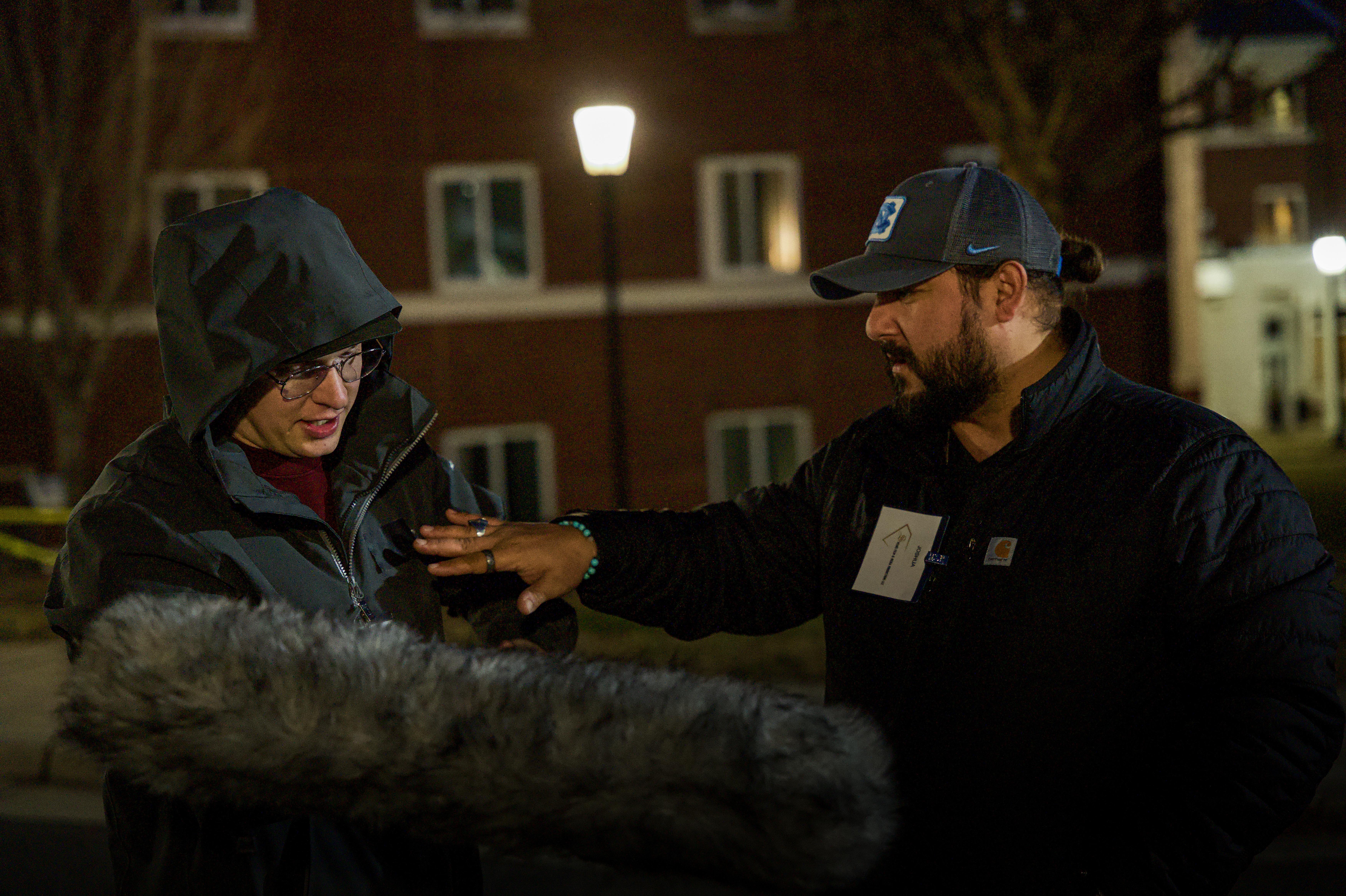 Joshua Collins - on set during production for an upcoming feature