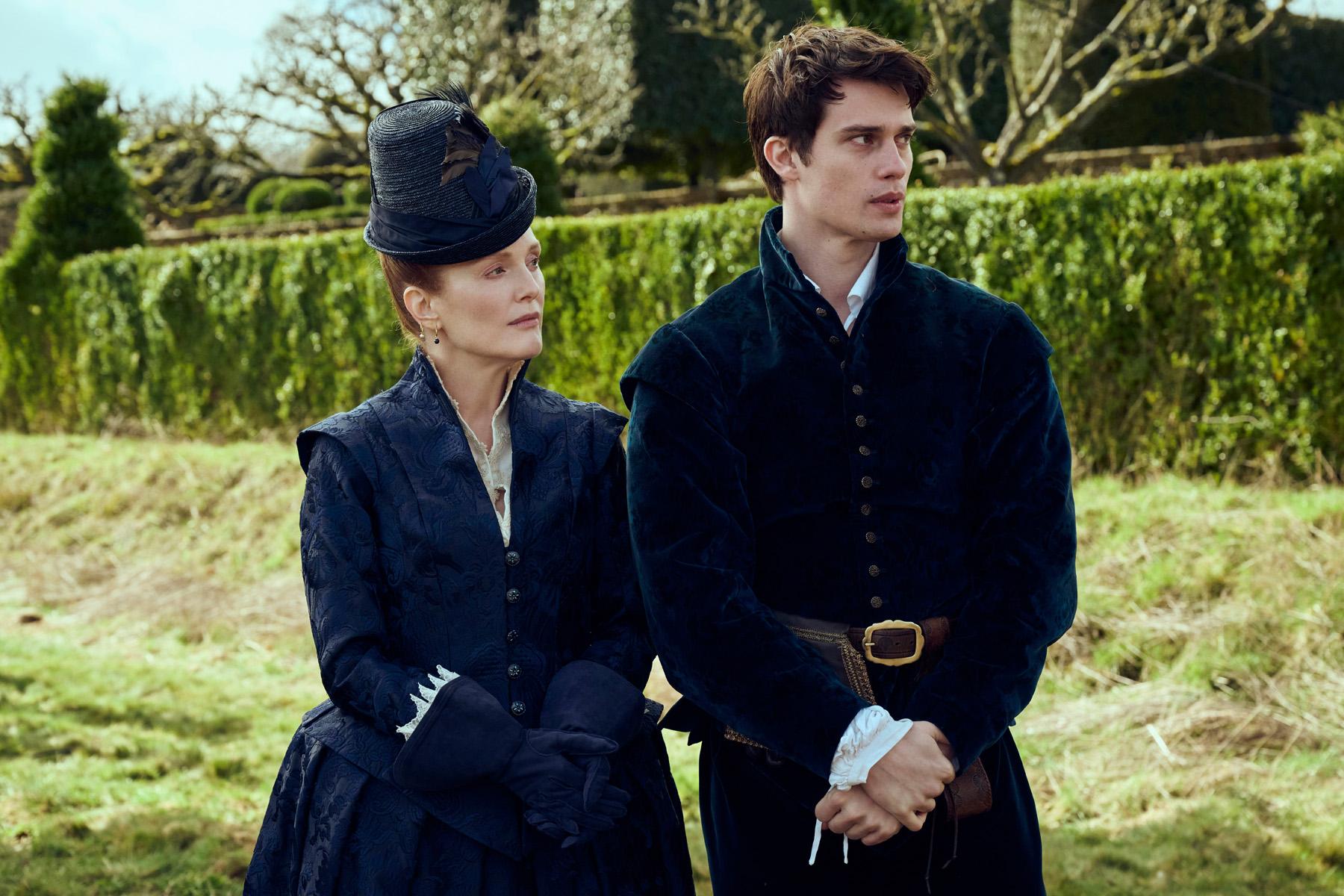 Julianne Moore and Nicholas Galitzine in Mary & George (2024)