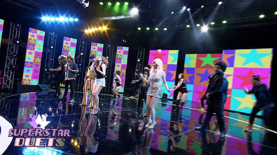 Jennylyn Mercado, Dax Martin, Crissy Marie Rendon, Tammy Brown, Verna Joy Najera, TJ Sarvida, and Marushia Kei Boliche in Superstar Duets (2016)