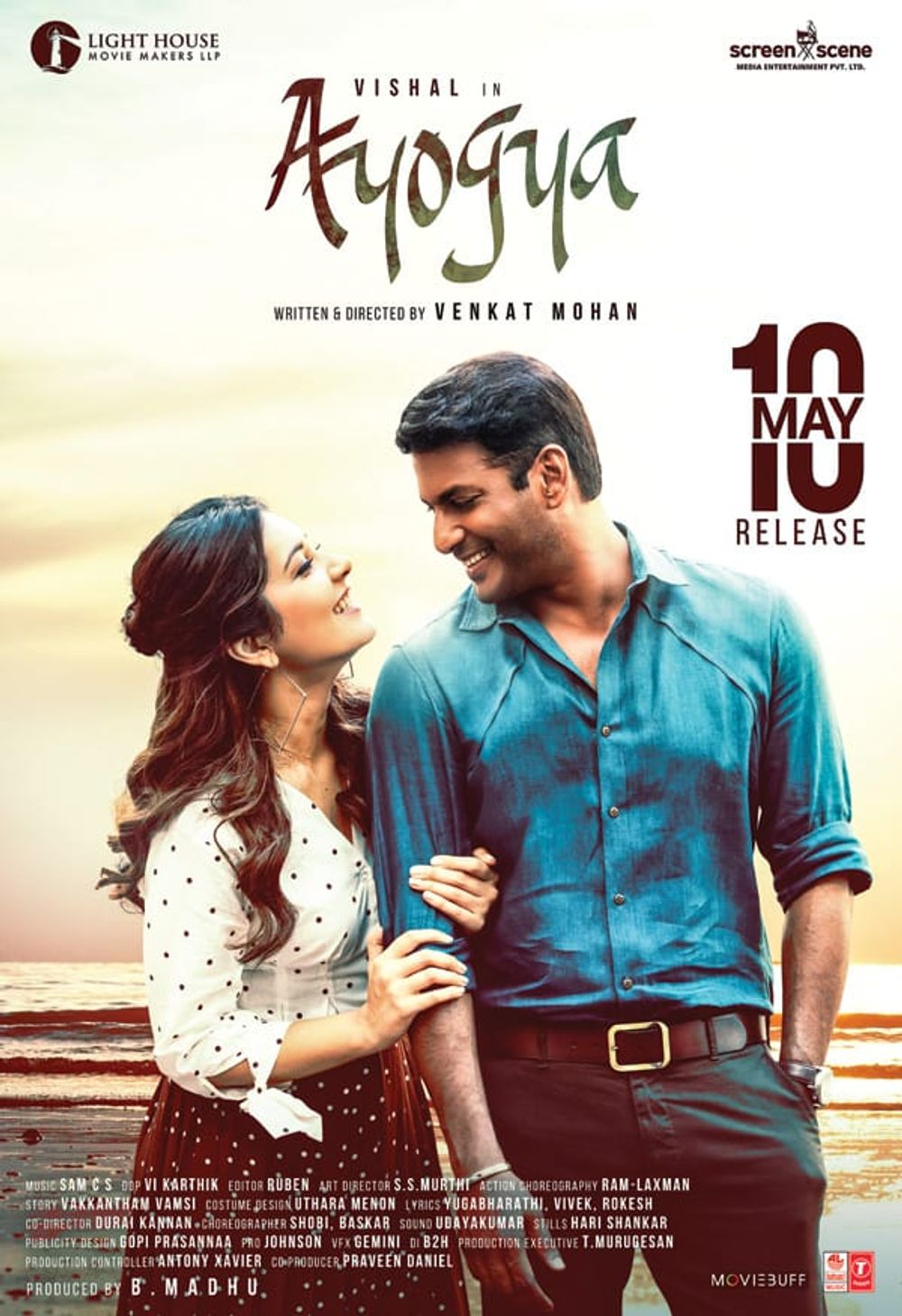 Vishal and Raashi Khanna in Ayogya (2019)