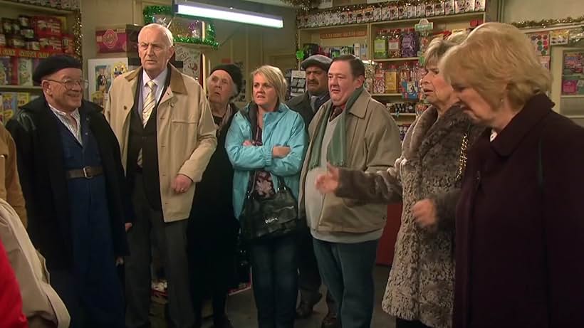 Stephanie Cole, Brigit Forsyth, Kulvinder Ghir, Tim Healy, Maggie Ollerenshaw, Johnny Vegas, Geoffrey Whitehead, and Sally Lindsay in Still Open All Hours (2013)