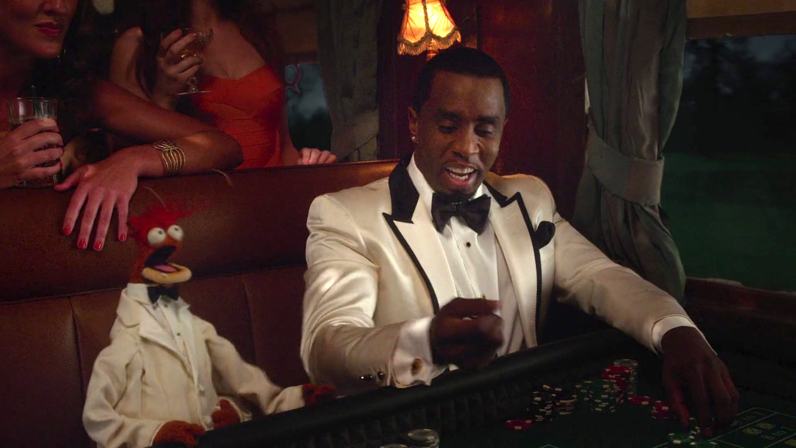 Sean 'Diddy' Combs, Bill Barretta, Sal Bolton, and Annabel Brown in Muppets Most Wanted (2014)