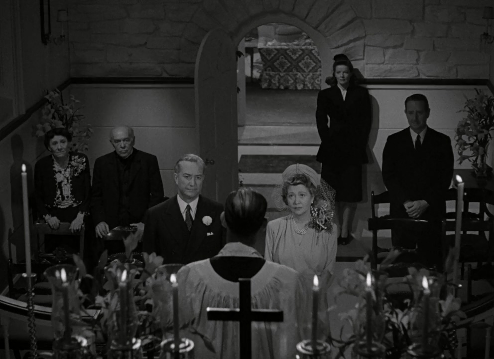 Katharine Hepburn, Fay Bainter, Cyril Ring, and Minor Watson in Woman of the Year (1942)