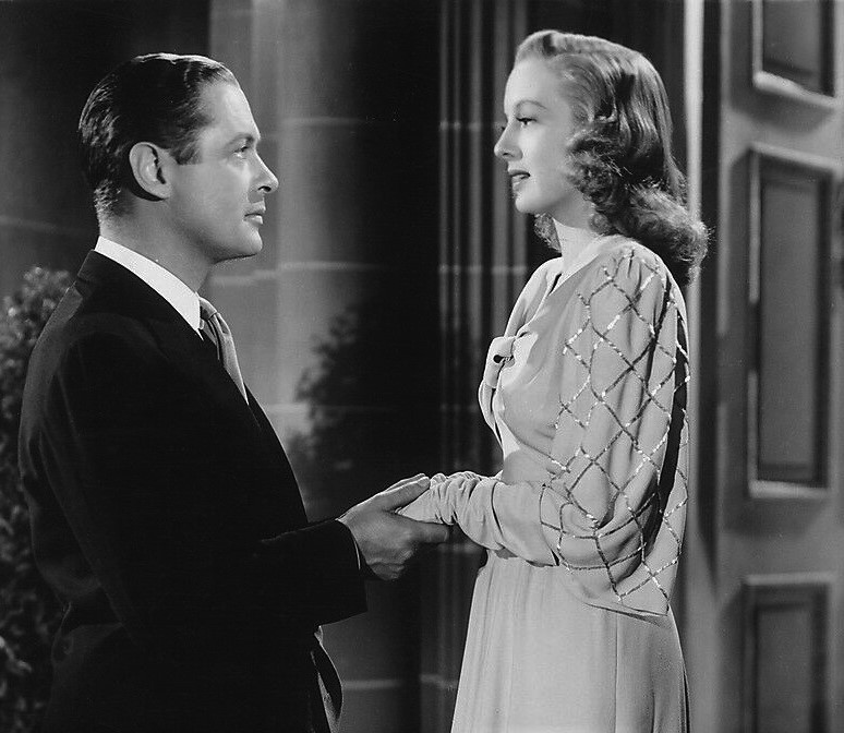 Evelyn Keyes and Robert Montgomery in Here Comes Mr. Jordan (1941)