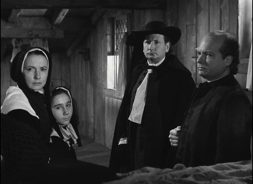 Alfred Adam, Yves Brainville, Françoise Lugagne, and Maritza Tchapanian in The Crucible (1957)