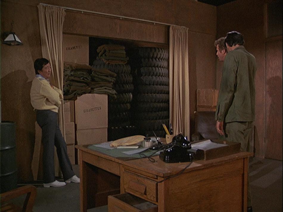 Alan Alda, Wayne Rogers, and Jack Soo in M*A*S*H (1972)