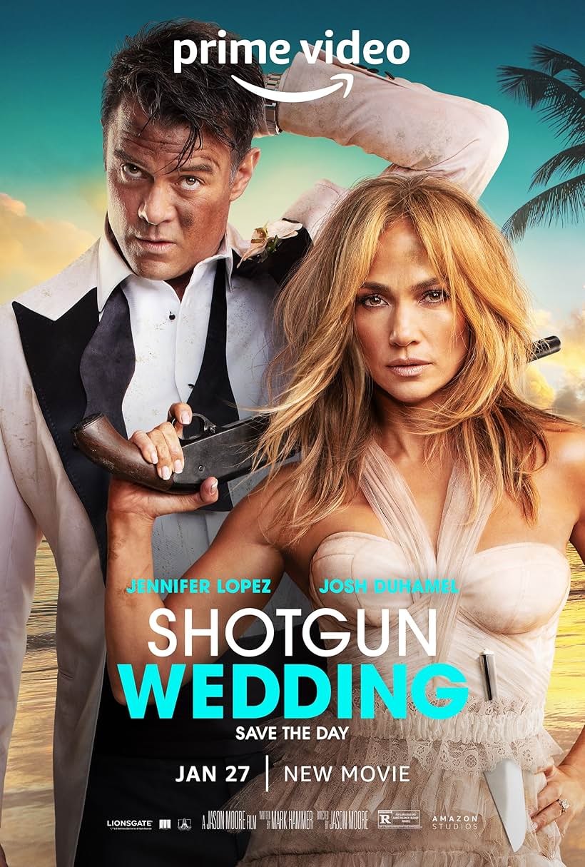 Jennifer Lopez and Josh Duhamel in Shotgun Wedding (2022)