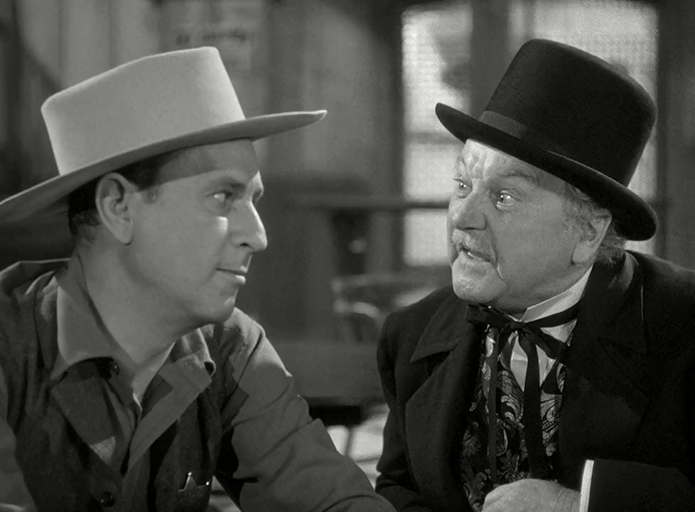 Bud Abbott and George Cleveland in The Wistful Widow of Wagon Gap (1947)