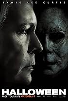 Jamie Lee Curtis and Nick Castle in Halloween (2018)