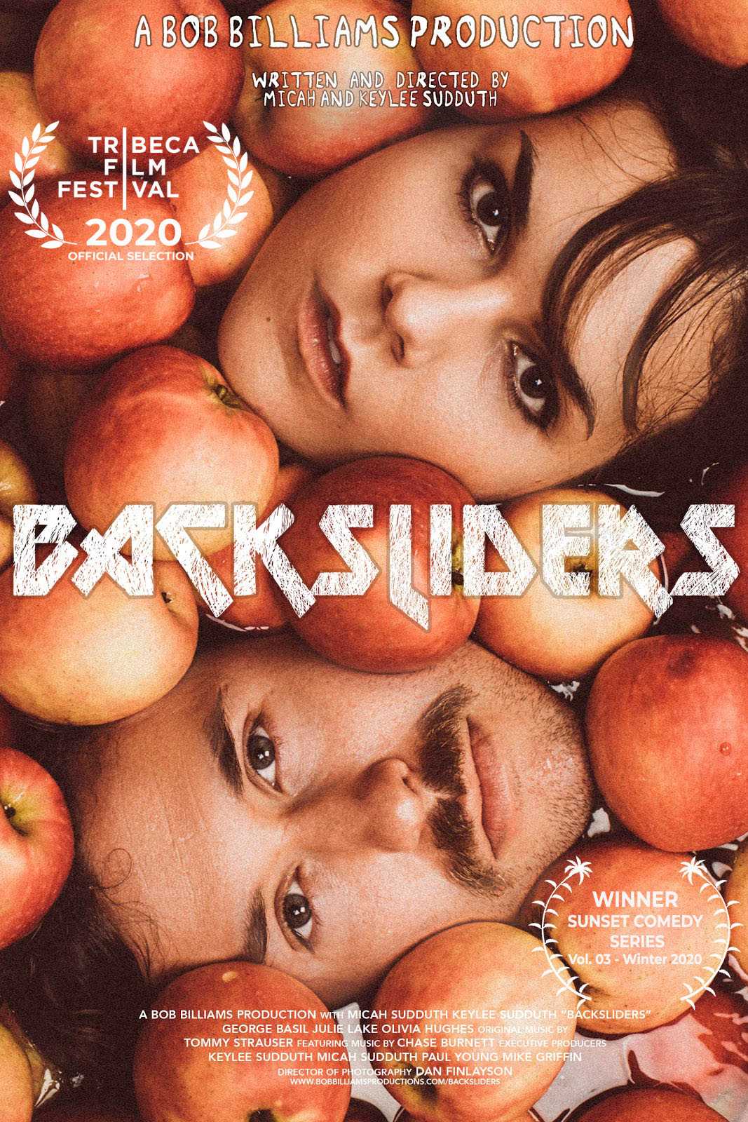 Promotional poster for Tribeca Film Festival selection Backsliders - written, directed by and starring Keylee Koop-Sudduth.