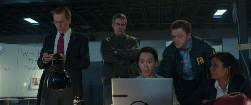 Still of Kevin Bacon, Adam Trese, Albert M. Chan, Dean Neistat, and Kathy-Ann Hart in Patriots Day