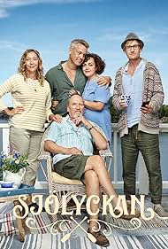 Malin Cederblad, Gustaf Hammarsten, Hans Mosesson, Henrik Schyffert, and Shima Niavarani in Sjölyckan (2018)