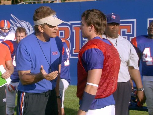 Ed Marinaro, Kwasi Songui, and Darin Brooks in Blue Mountain State (2010)