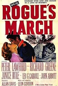 Richard Greene, Peter Lawford, and Janice Rule in Rogue's March (1953)