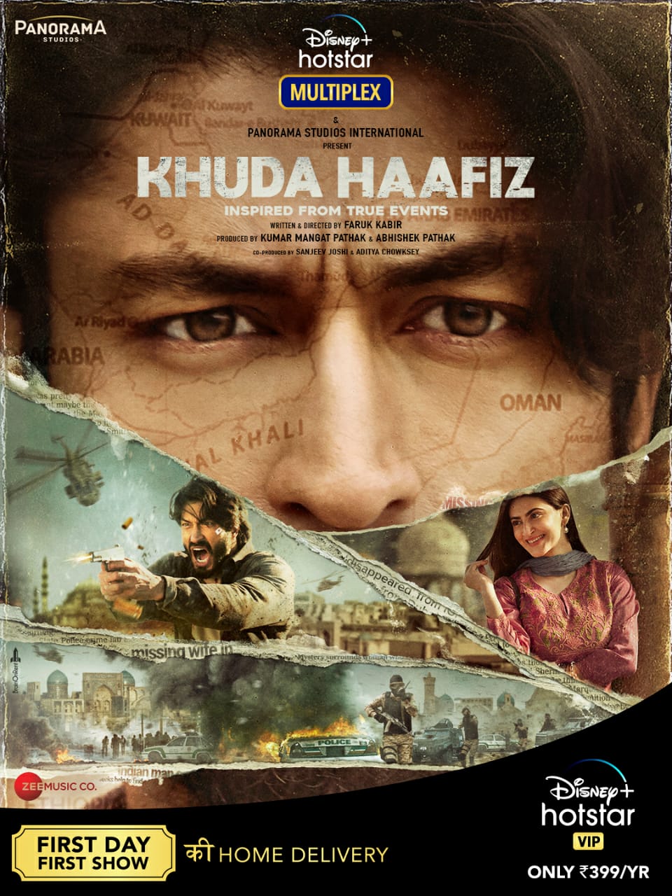 Siddhant Ghegadmal, Suparna Marwah, Aahana Kumra, Vidyut Jammwal, and Shivaleeka Oberoi in Khuda Haafiz (2020)