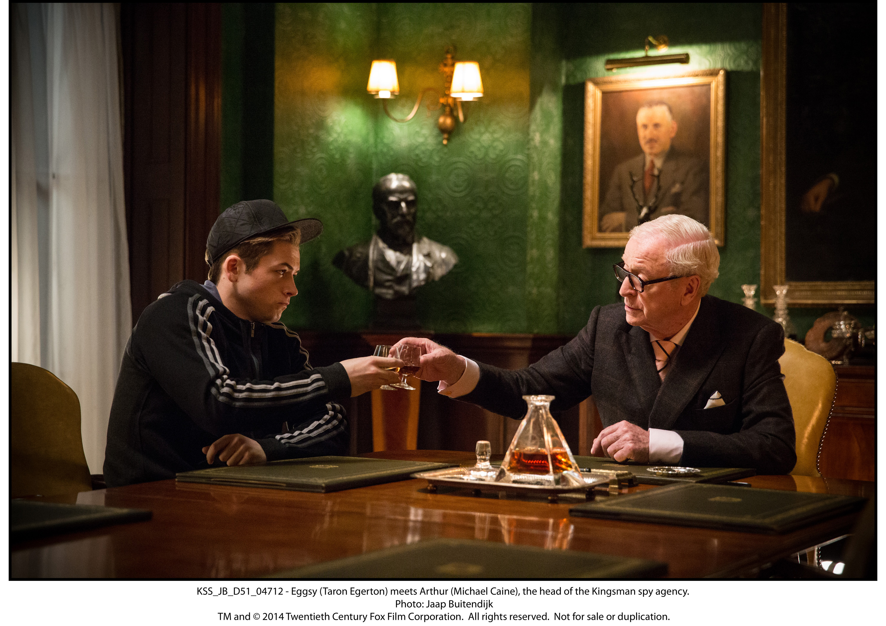 Michael Caine and Taron Egerton in Kingsman: The Secret Service (2014)