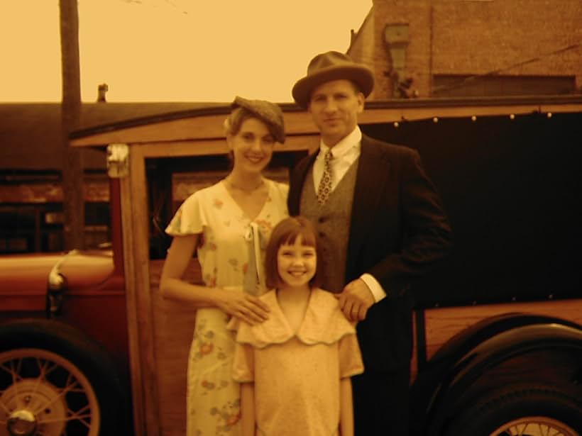 Gertrude, John and Gloria DeMarco "The Gray Man" on location in Guthrie, OK.