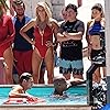 Dwayne Johnson, Alexandra Daddario, Zac Efron, Ilfenesh Hadera, Jon Bass, Kelly Rohrbach, and Marco Loiacono in Baywatch (2017)