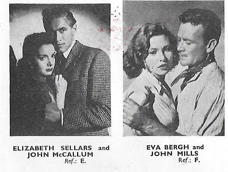 Eva Bergh, John McCallum, John Mills, and Elizabeth Sellars in The Long Memory (1953)