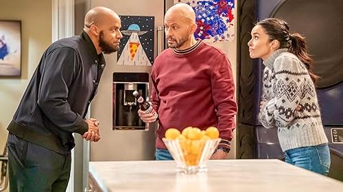 Jon Cryer, Donald Faison, and Abigail Spencer in Extended Family (2023)