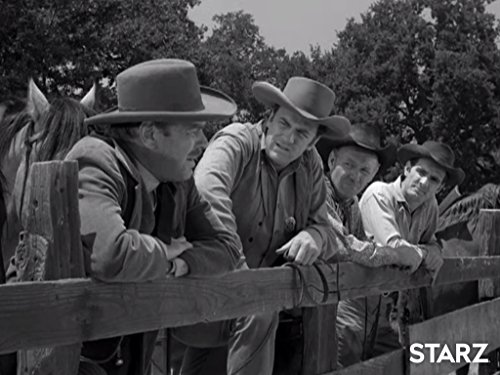 James Arness, Harry Carey Jr., Bartlett Robinson, and Dennis Weaver in Gunsmoke (1955)