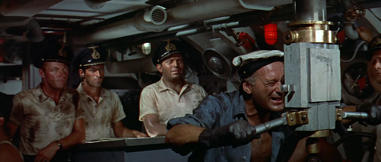 Theodore Bikel, Curd Jürgens, Kurt Kreuger, and Arthur La Ral in The Enemy Below (1957)